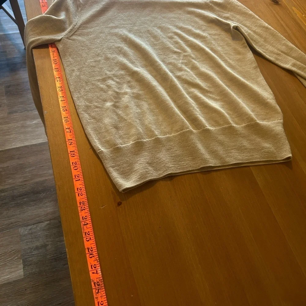 J.Crew Tippi 100% Merino Wool Sweater Lace Collar Details Camel Small